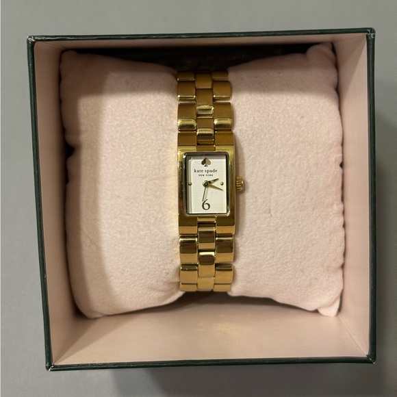 kate spade Accessories - Kate Spade Brookville Gold-Tone Rectangular Watch